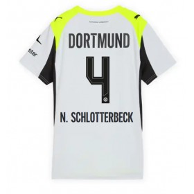 Dámské fotbalový oblečení Borussia Dortmund Nico Schlotterbeck #4 Venkovní košile 2025-26 Krátkým Rukávem